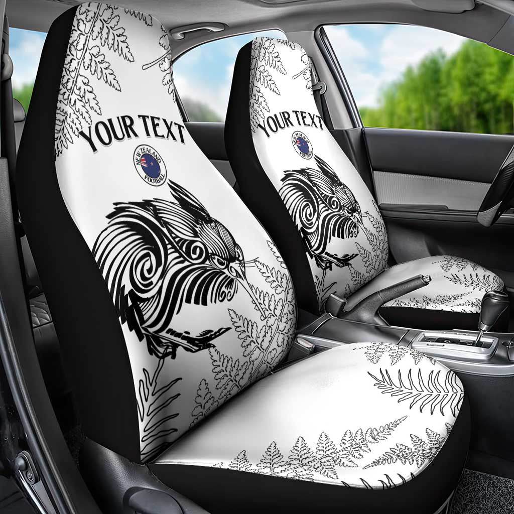 Custom New Zealand Kiwi Football Car Seat Cover Aotearoa Silver Fern - Vibe Hoodie Shop