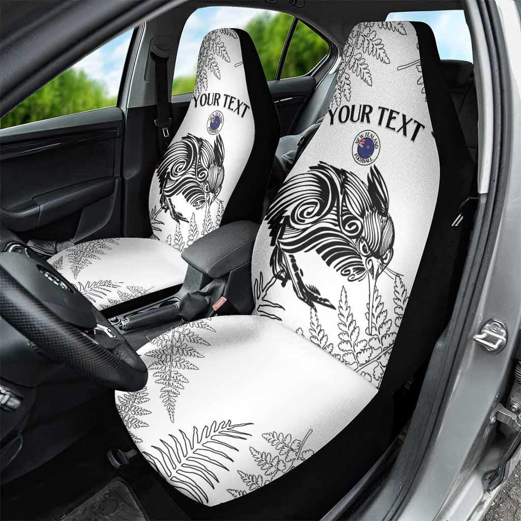 Custom New Zealand Kiwi Football Car Seat Cover Aotearoa Silver Fern - Vibe Hoodie Shop