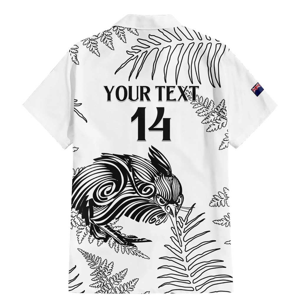 Custom New Zealand Kiwi Football Family Matching Mermaid Dress and Hawaiian Shirt Aotearoa Silver Fern