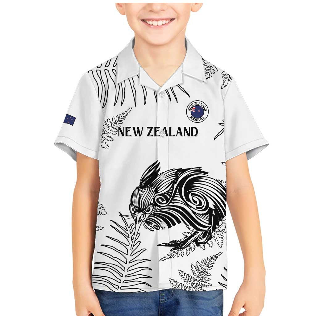 Custom New Zealand Kiwi Football Family Matching Mermaid Dress and Hawaiian Shirt Aotearoa Silver Fern