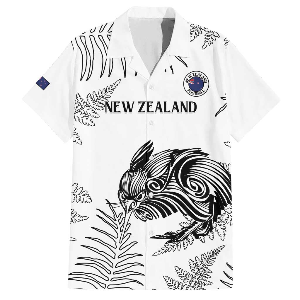 Custom New Zealand Kiwi Football Family Matching Off Shoulder Maxi Dress and Hawaiian Shirt Aotearoa Silver Fern