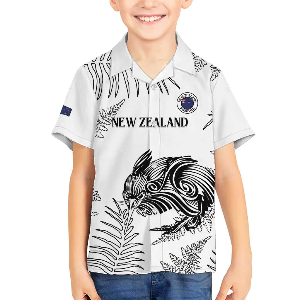 Custom New Zealand Kiwi Football Family Matching Off Shoulder Maxi Dress and Hawaiian Shirt Aotearoa Silver Fern