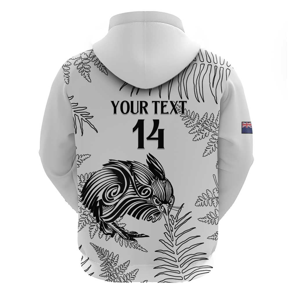 Custom New Zealand Kiwi Football Hoodie Aotearoa Silver Fern - Vibe Hoodie Shop