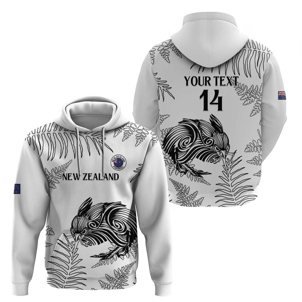 Custom New Zealand Kiwi Football Hoodie Aotearoa Silver Fern - Vibe Hoodie Shop