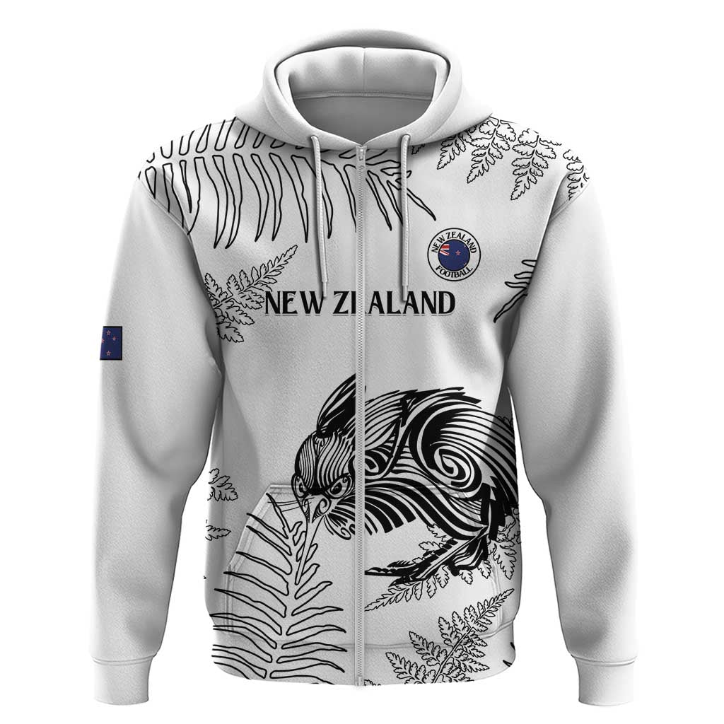 Custom New Zealand Kiwi Football Hoodie Aotearoa Silver Fern - Vibe Hoodie Shop