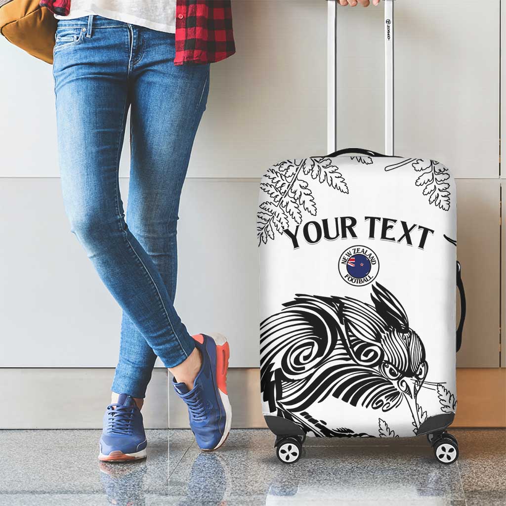 Custom New Zealand Kiwi Football Luggage Cover Aotearoa Silver Fern - Vibe Hoodie Shop