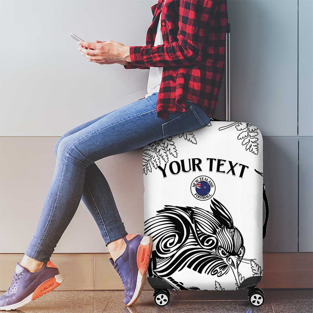 Custom New Zealand Kiwi Football Luggage Cover Aotearoa Silver Fern - Vibe Hoodie Shop