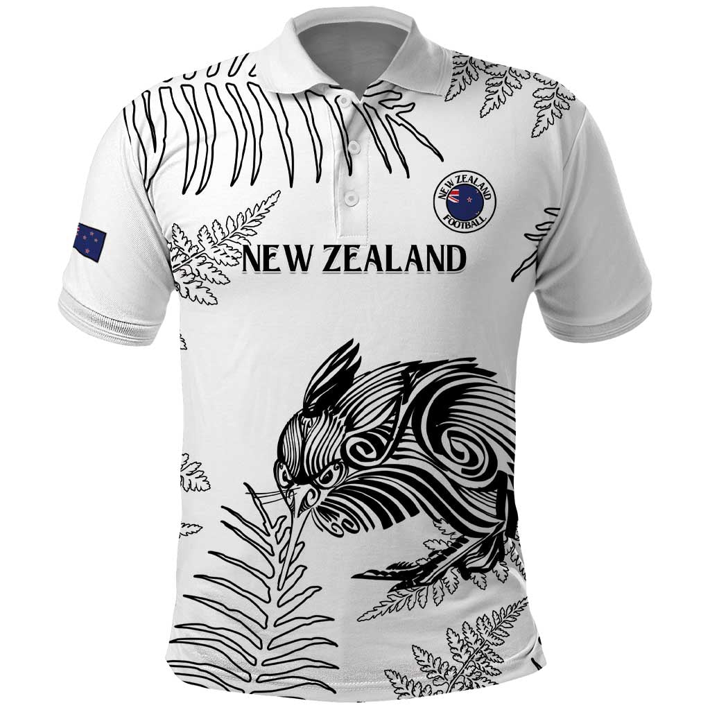 Custom New Zealand Kiwi Football Polo Shirt Aotearoa Silver Fern - Vibe Hoodie Shop