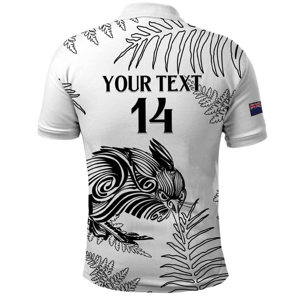 Custom New Zealand Kiwi Football Polo Shirt Aotearoa Silver Fern - Vibe Hoodie Shop