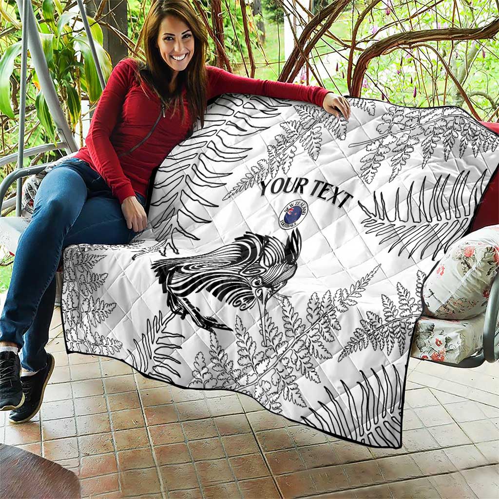 Custom New Zealand Kiwi Football Quilt Aotearoa Silver Fern - Vibe Hoodie Shop