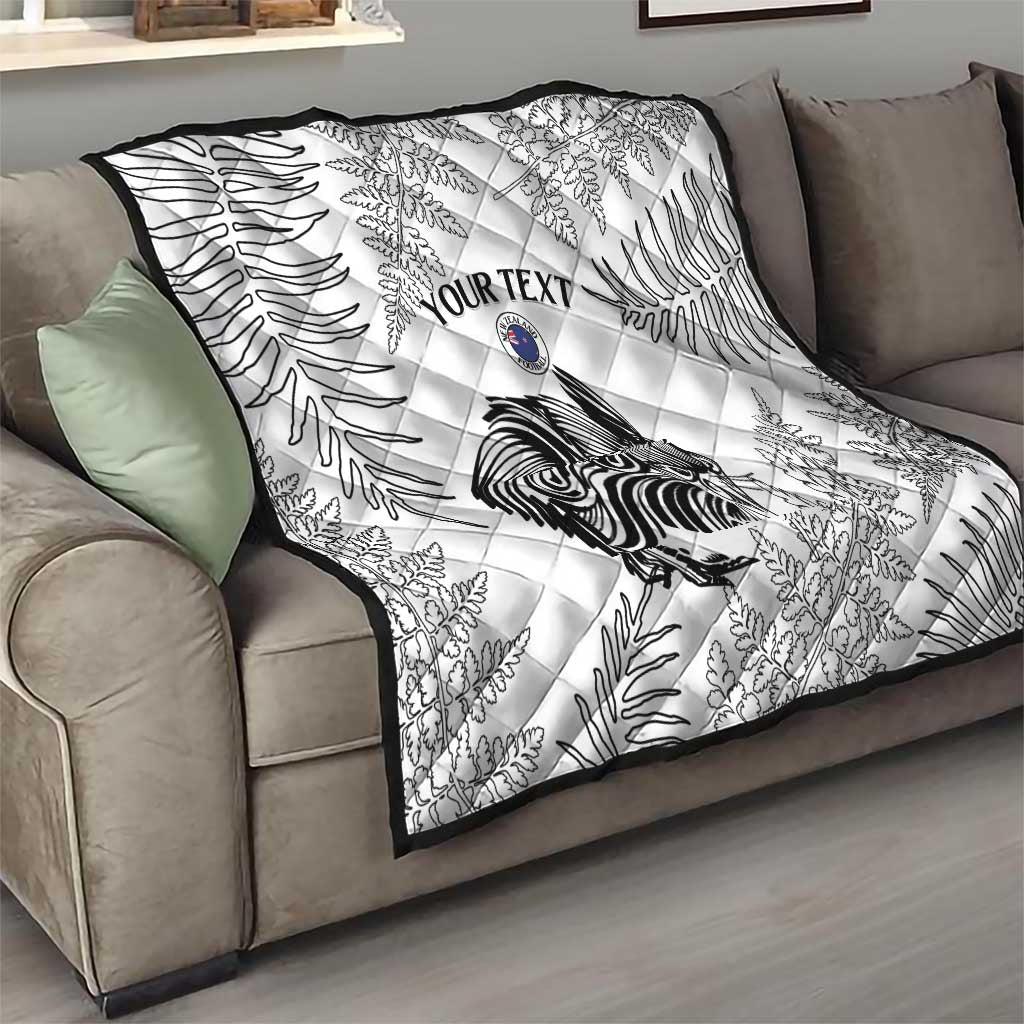 Custom New Zealand Kiwi Football Quilt Aotearoa Silver Fern - Vibe Hoodie Shop