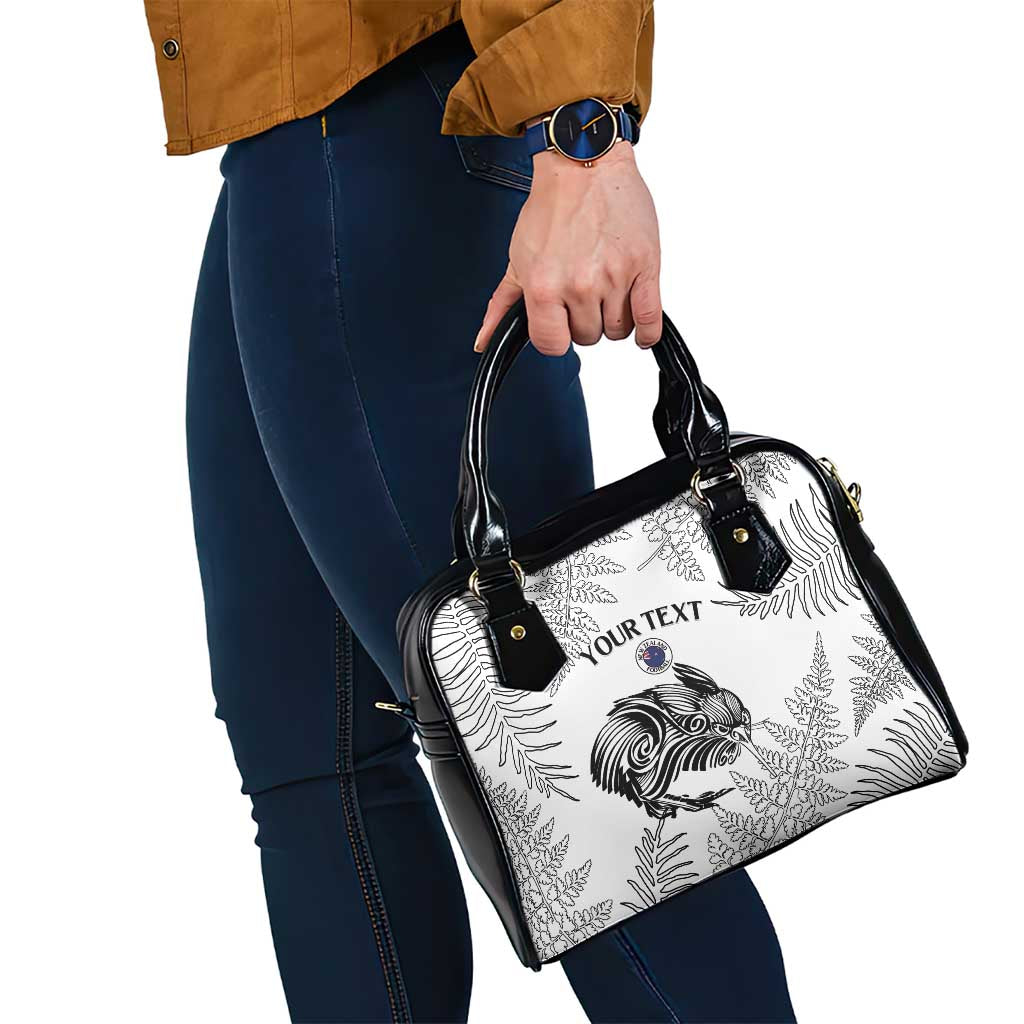 Custom New Zealand Kiwi Football Shoulder Handbag Aotearoa Silver Fern