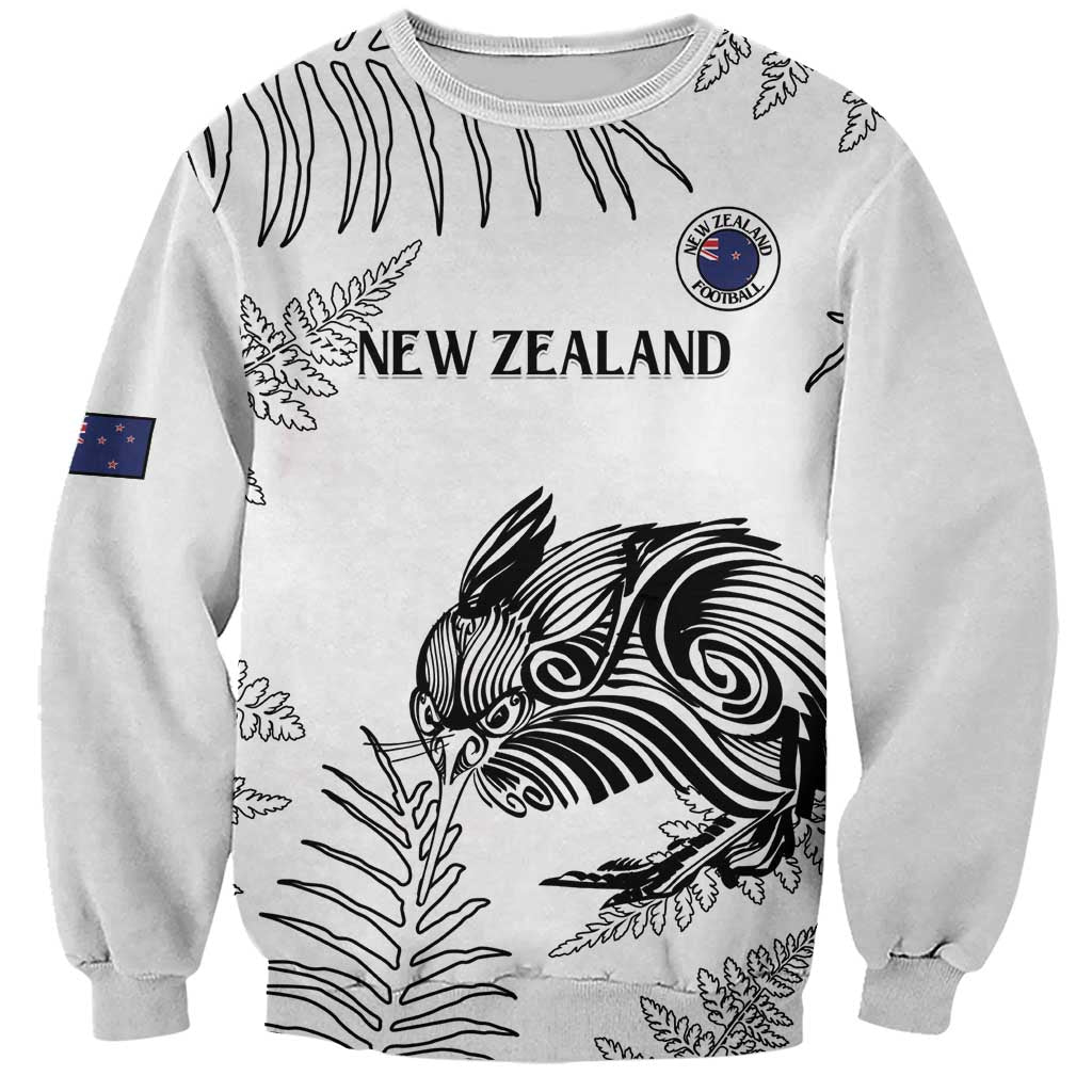 Custom New Zealand Kiwi Football Sweatshirt Aotearoa Silver Fern - Vibe Hoodie Shop