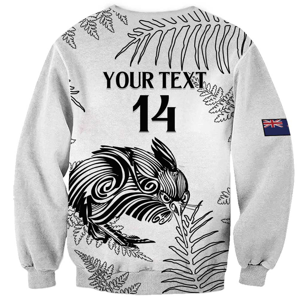 Custom New Zealand Kiwi Football Sweatshirt Aotearoa Silver Fern - Vibe Hoodie Shop