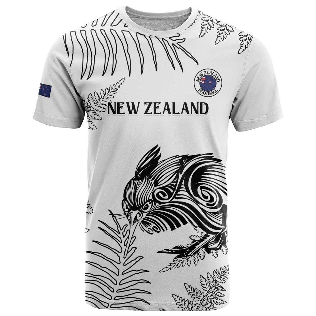 Custom New Zealand Kiwi Football T Shirt Aotearoa Silver Fern - Vibe Hoodie Shop