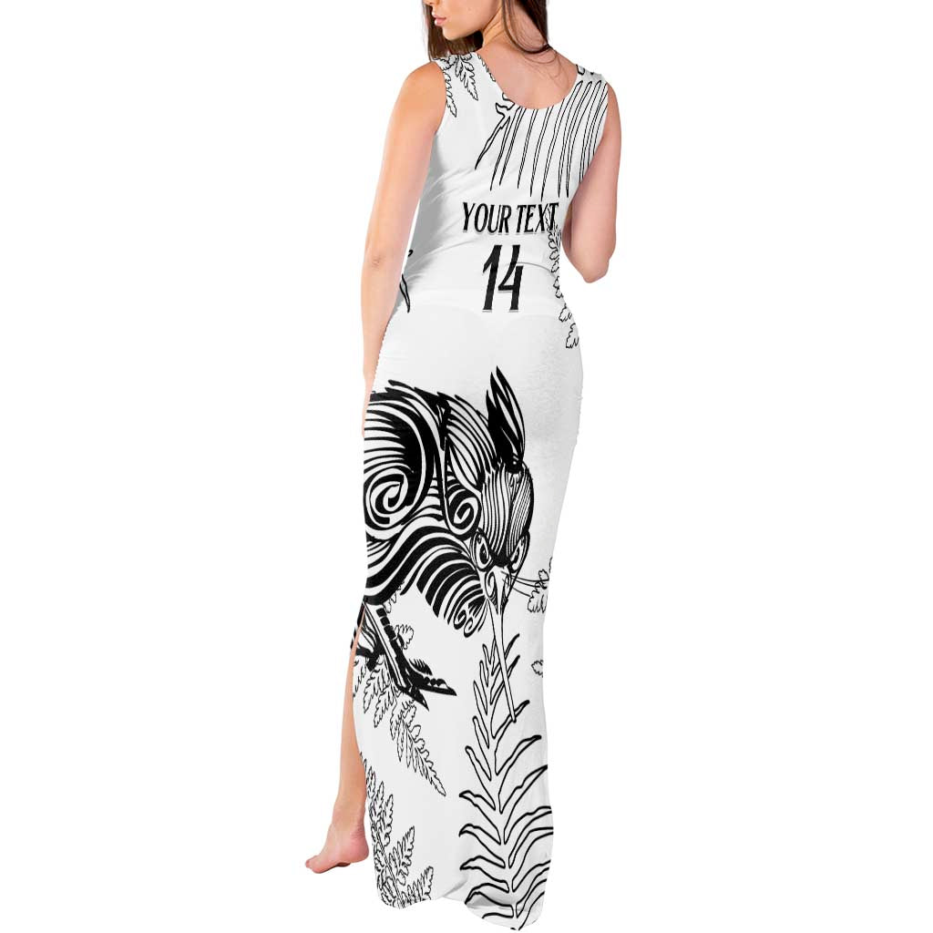 Custom New Zealand Kiwi Football Tank Maxi Dress Aotearoa Silver Fern