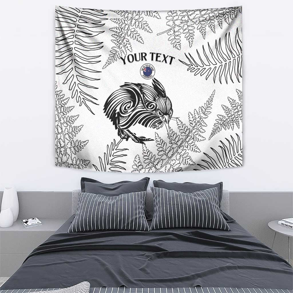 Custom New Zealand Kiwi Football Tapestry Aotearoa Silver Fern - Vibe Hoodie Shop