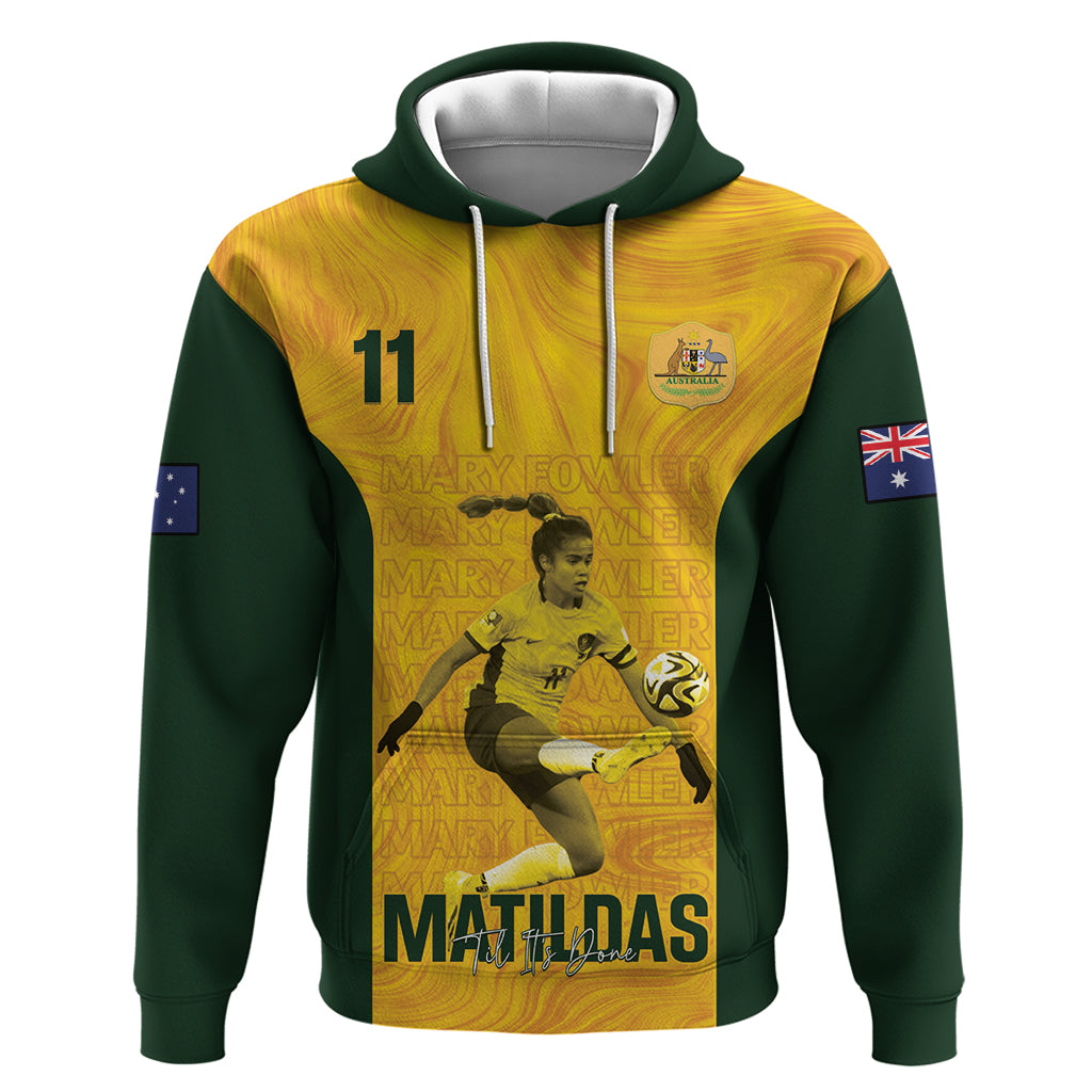Australia Soccer Hoodie Fowler Matildas - Gold Marble - Vibe Hoodie Shop