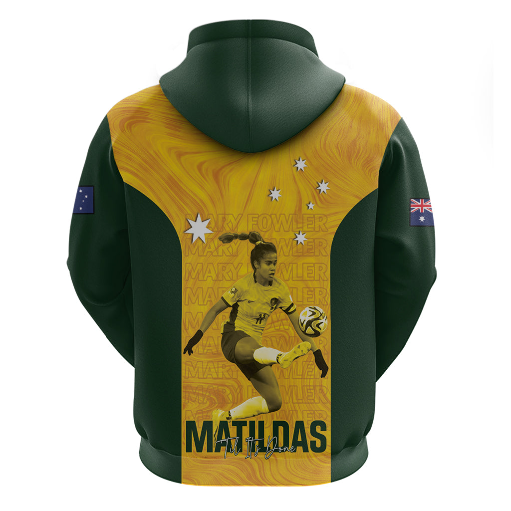 Australia Soccer Hoodie Fowler Matildas - Gold Marble - Vibe Hoodie Shop