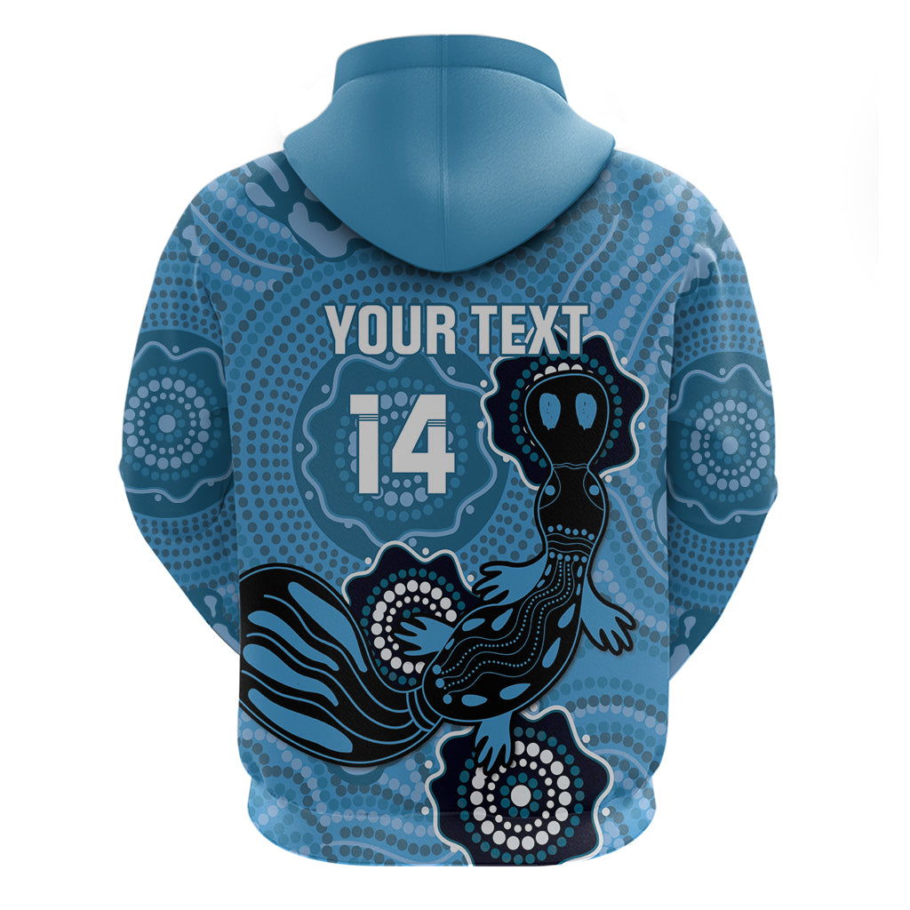 Custom NSW Blues Rugby Hoodie 2024 Platypus Mix Aboriginal Art - Vibe Hoodie Shop