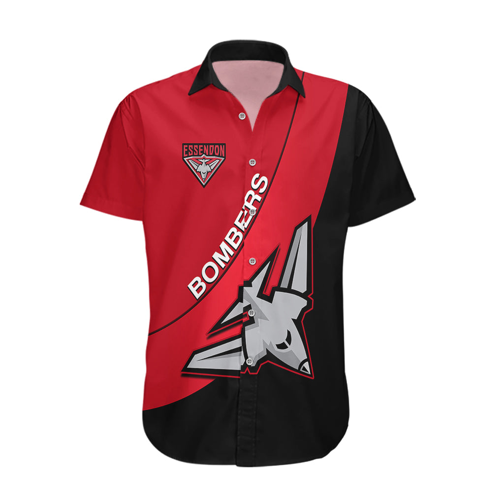 Essendon Football 2023 Hawaiian Shirt Go Bombers Simple Style - Vibe Hoodie Shop