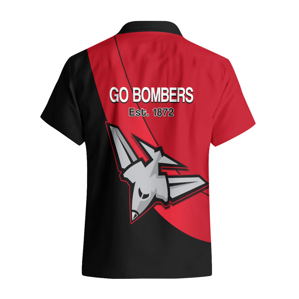 Essendon Football 2023 Hawaiian Shirt Go Bombers Simple Style - Vibe Hoodie Shop
