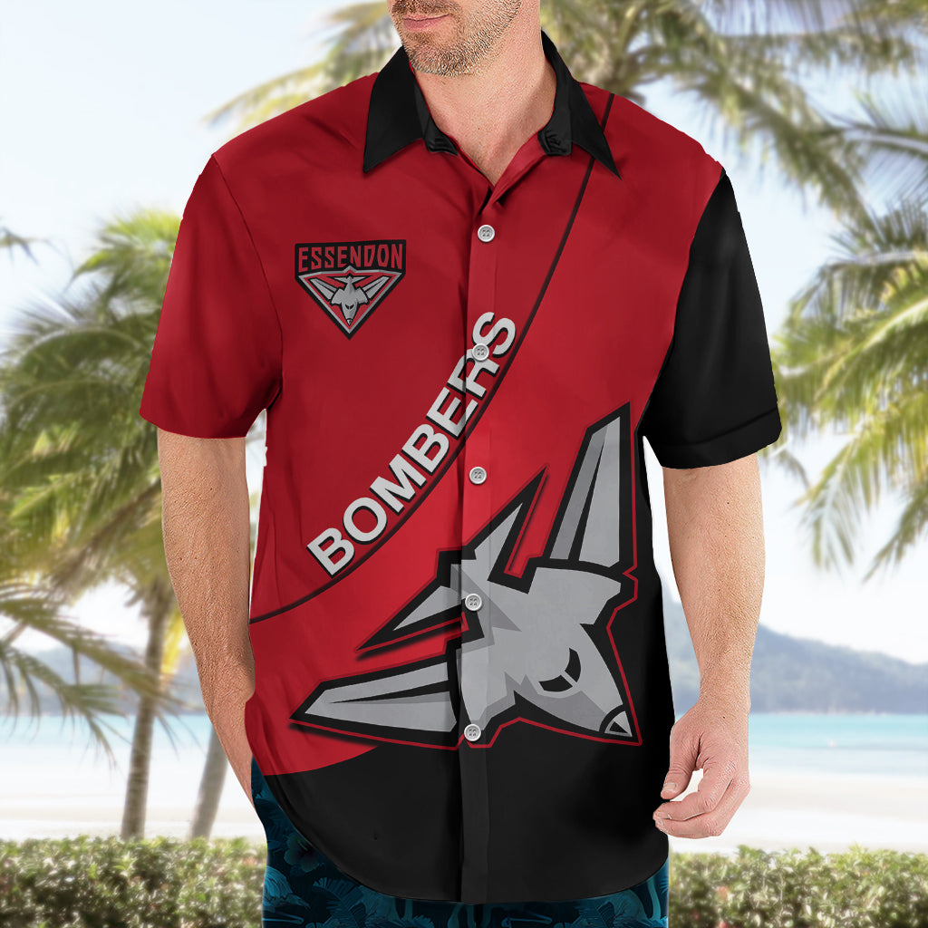 Essendon Football 2023 Hawaiian Shirt Go Bombers Simple Style - Vibe Hoodie Shop