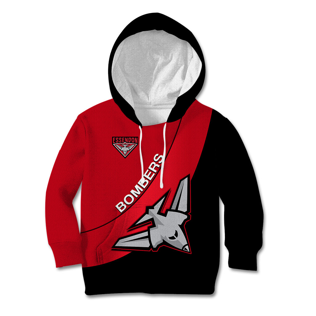 Essendon Football 2023 Kid Hoodie Go Bombers Simple Style - Vibe Hoodie Shop