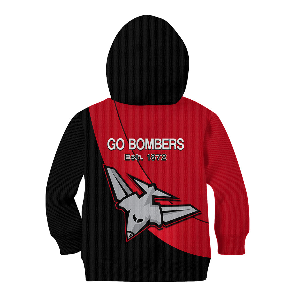 Essendon Football 2023 Kid Hoodie Go Bombers Simple Style - Vibe Hoodie Shop