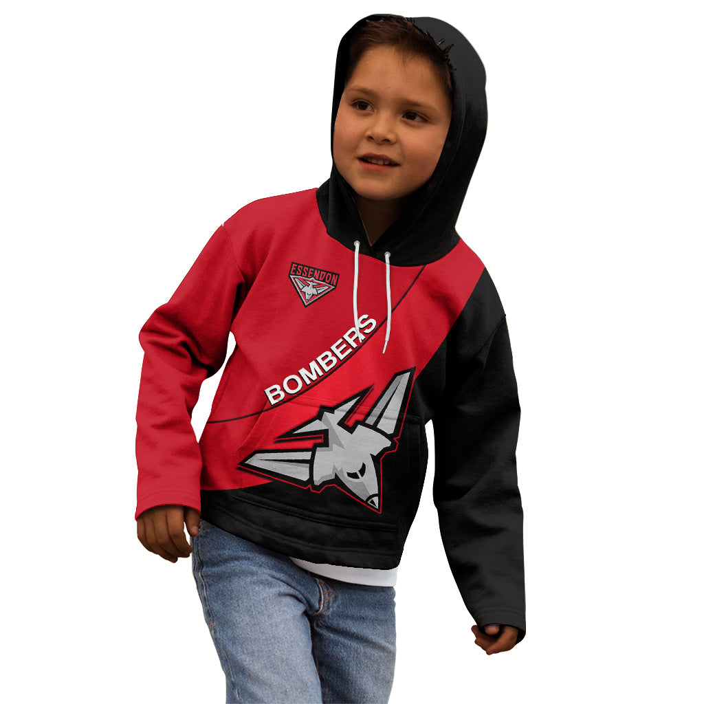 Essendon Football 2023 Kid Hoodie Go Bombers Simple Style - Vibe Hoodie Shop