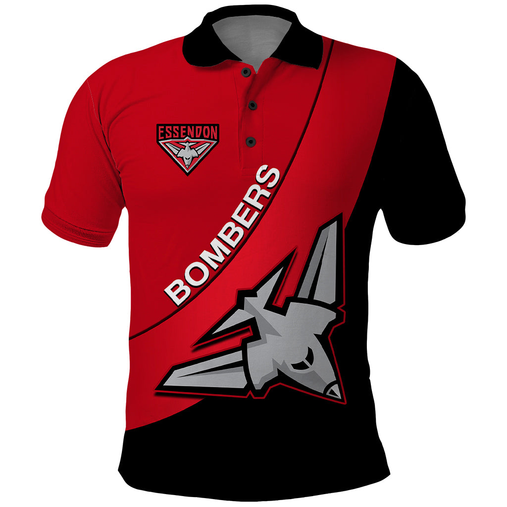 Essendon Football 2023 Polo Shirt Go Bombers Simple Style - Vibe Hoodie Shop