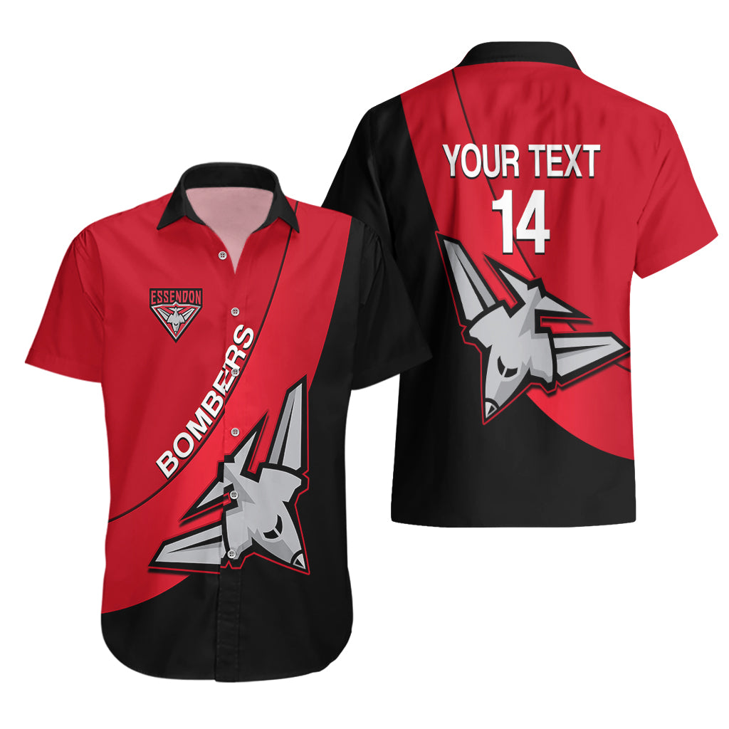 Personalised Essendon Football 2023 Hawaiian Shirt Go Bombers Simple Style - Vibe Hoodie Shop