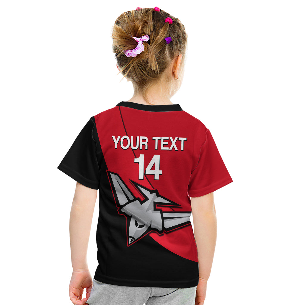 Personalised Essendon Football 2023 Kid T Shirt Go Bombers Simple Style - Vibe Hoodie Shop