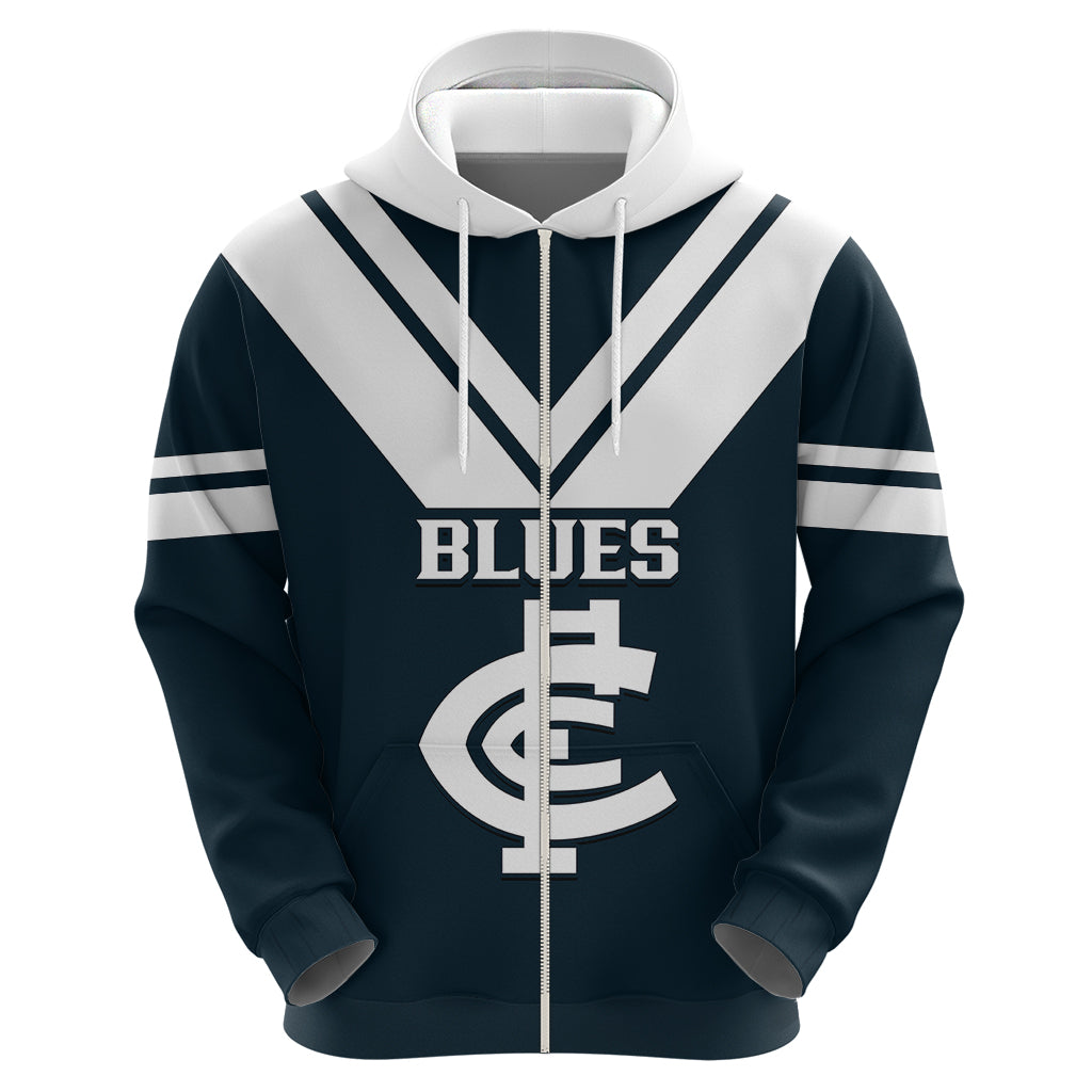 Carlton Football 2023 Hoodie Go Blues Navy Simple Style - Vibe Hoodie Shop