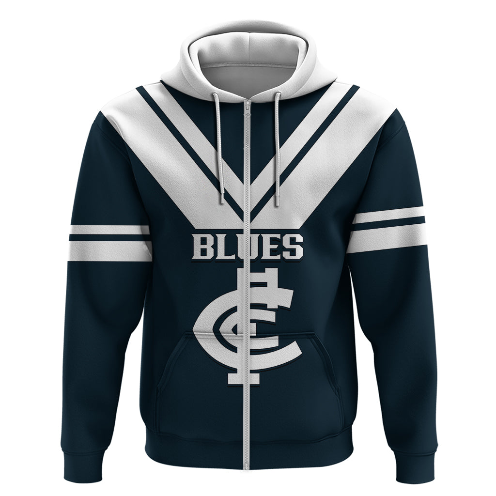 Personalised Carlton Football 2023 Hoodie Go Blues Navy Simple Style - Vibe Hoodie Shop
