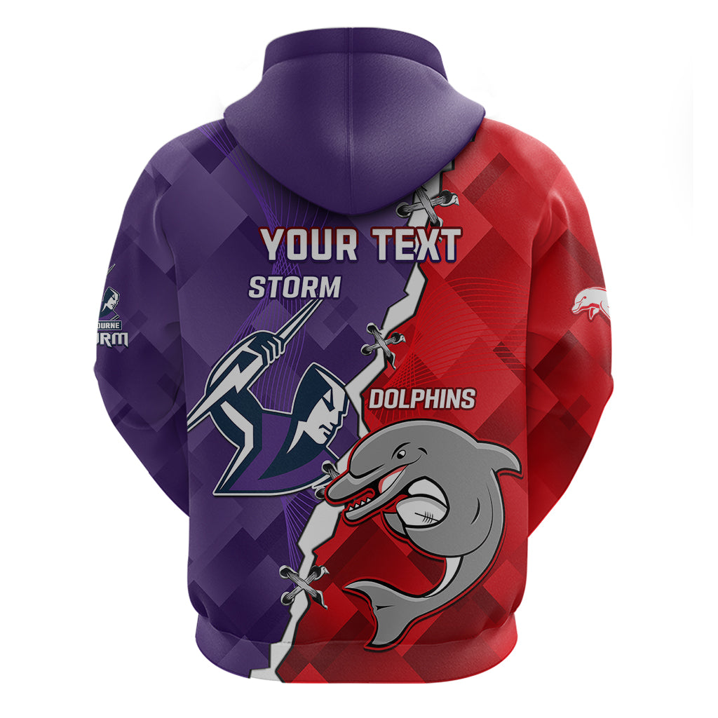 Personalised Storm Mix Dolphins Rugby Hoodie Sporty Version - Vibe Hoodie Shop