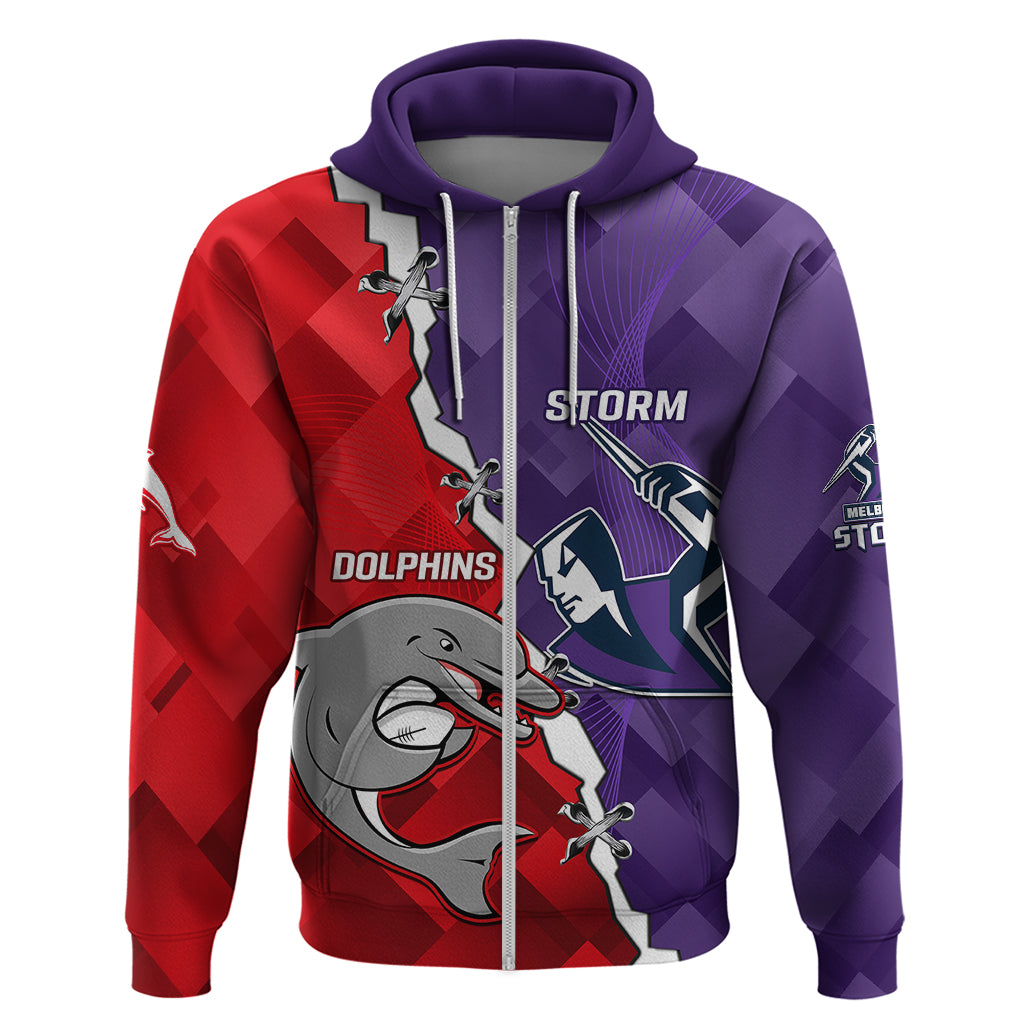 Personalised Storm Mix Dolphins Rugby Hoodie Sporty Version - Vibe Hoodie Shop