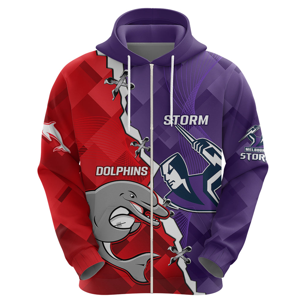 Personalised Storm Mix Dolphins Rugby Hoodie Sporty Version - Vibe Hoodie Shop