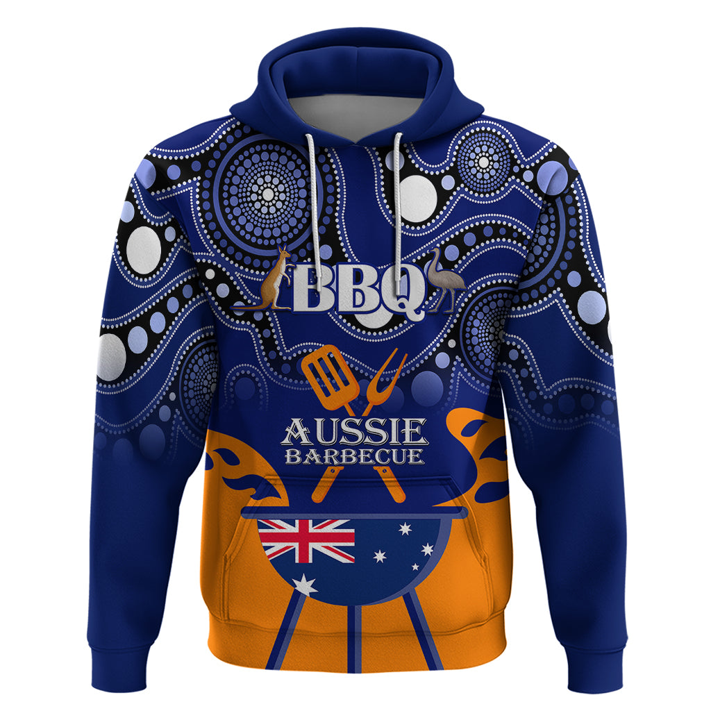 Personalised Australia Barbecue Hoodie Aussie Lovers BBQ Indigenous Version - Vibe Hoodie Shop