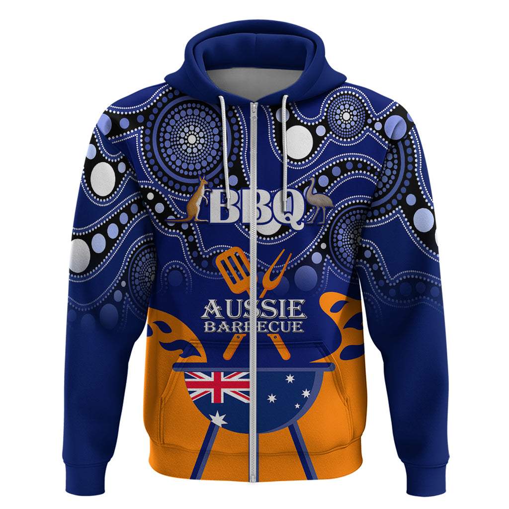 Personalised Australia Barbecue Hoodie Aussie Lovers BBQ Indigenous Version - Vibe Hoodie Shop