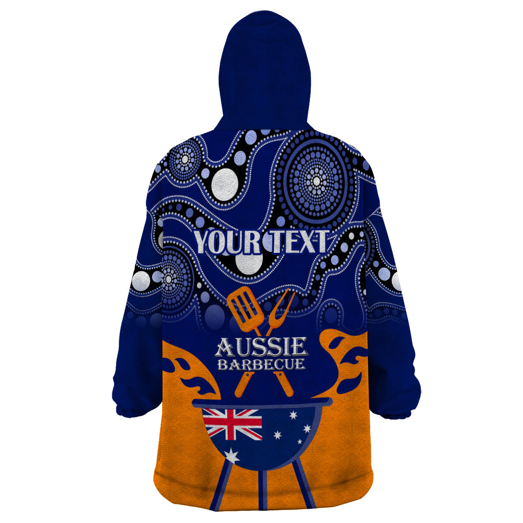 Personalised Australia Barbecue Wearable Blanket Hoodie Aussie Lovers BBQ Indigenous Version - Vibe Hoodie Shop