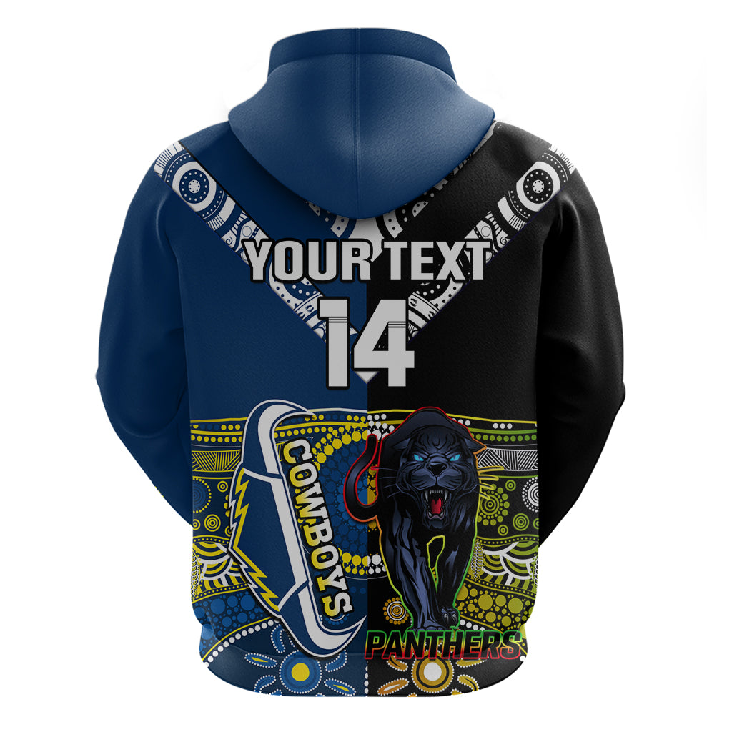 Custom Panthers And Cowboys Rugby Hoodie Aboriginal Version - Vibe Hoodie Shop