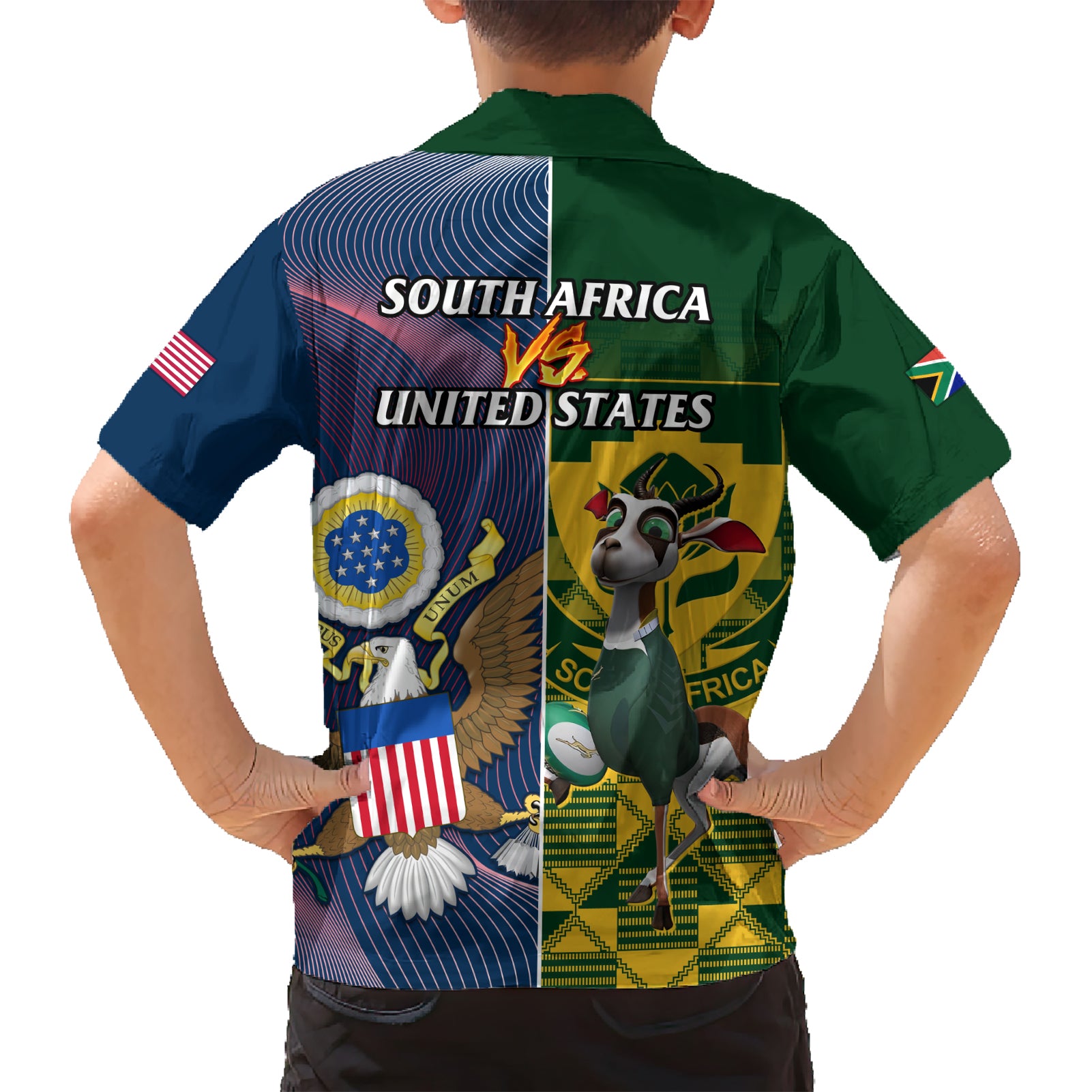 South Africa And United States Rugby Hawaiian Shirt 2023 Springboks Combine Eagles - Vibe Hoodie Shop