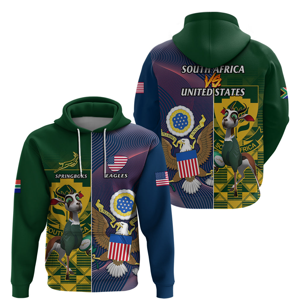 South Africa And United States Rugby Hoodie 2023 Springboks Combine Eagles - Vibe Hoodie Shop
