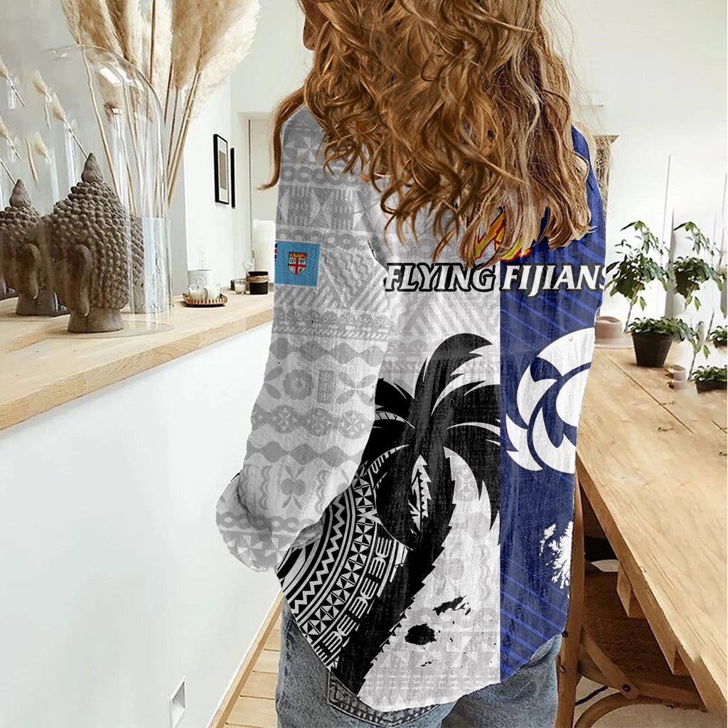 Fiji And Scotland Rugby Women Casual Shirt Fijian Tapa Pattern With Thistle - Vibe Hoodie Shop