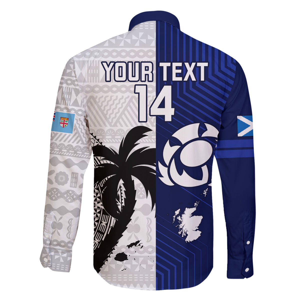 custom-fiji-and-scotland-rugby-family-matching-long-sleeve-bodycon-dress-and-hawaiian-shirt-fijian-tapa-pattern-with-thistle