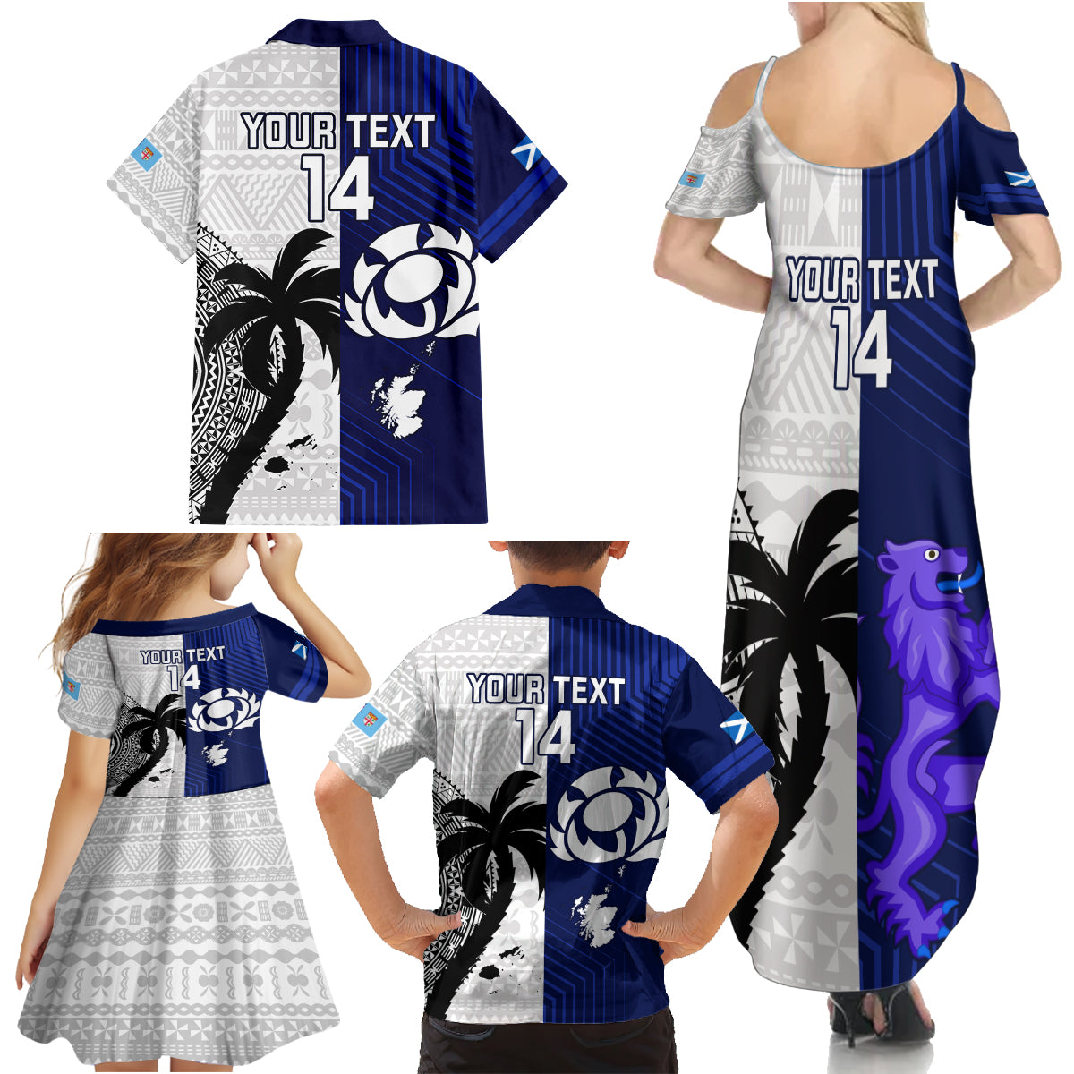 custom-fiji-and-scotland-rugby-family-matching-summer-maxi-dress-and-hawaiian-shirt-fijian-tapa-pattern-with-thistle