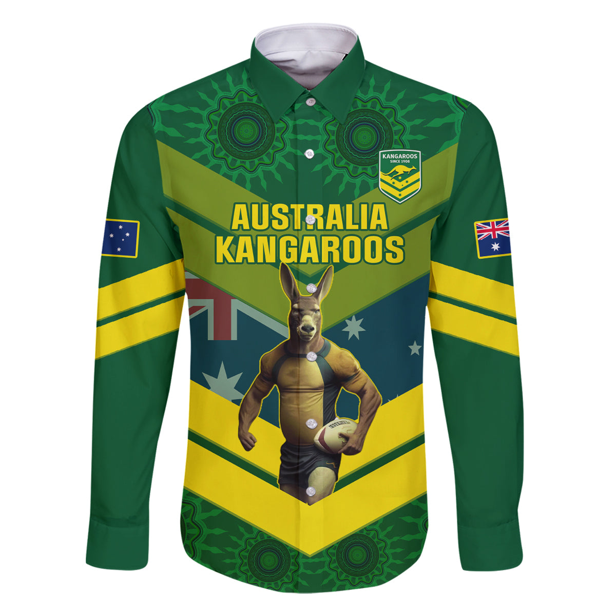 custom-australia-rugby-family-matching-long-sleeve-bodycon-dress-and-hawaiian-shirt-pacific-2023-go-aussie-kangaroos