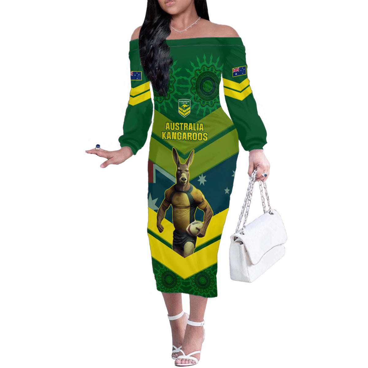 custom-australia-rugby-family-matching-off-shoulder-long-sleeve-dress-and-hawaiian-shirt-pacific-2023-go-aussie-kangaroos