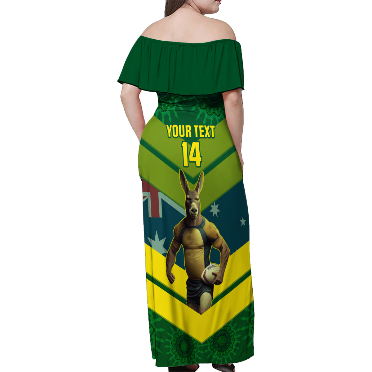 custom-australia-rugby-family-matching-off-shoulder-maxi-dress-and-hawaiian-shirt-pacific-2023-go-aussie-kangaroos